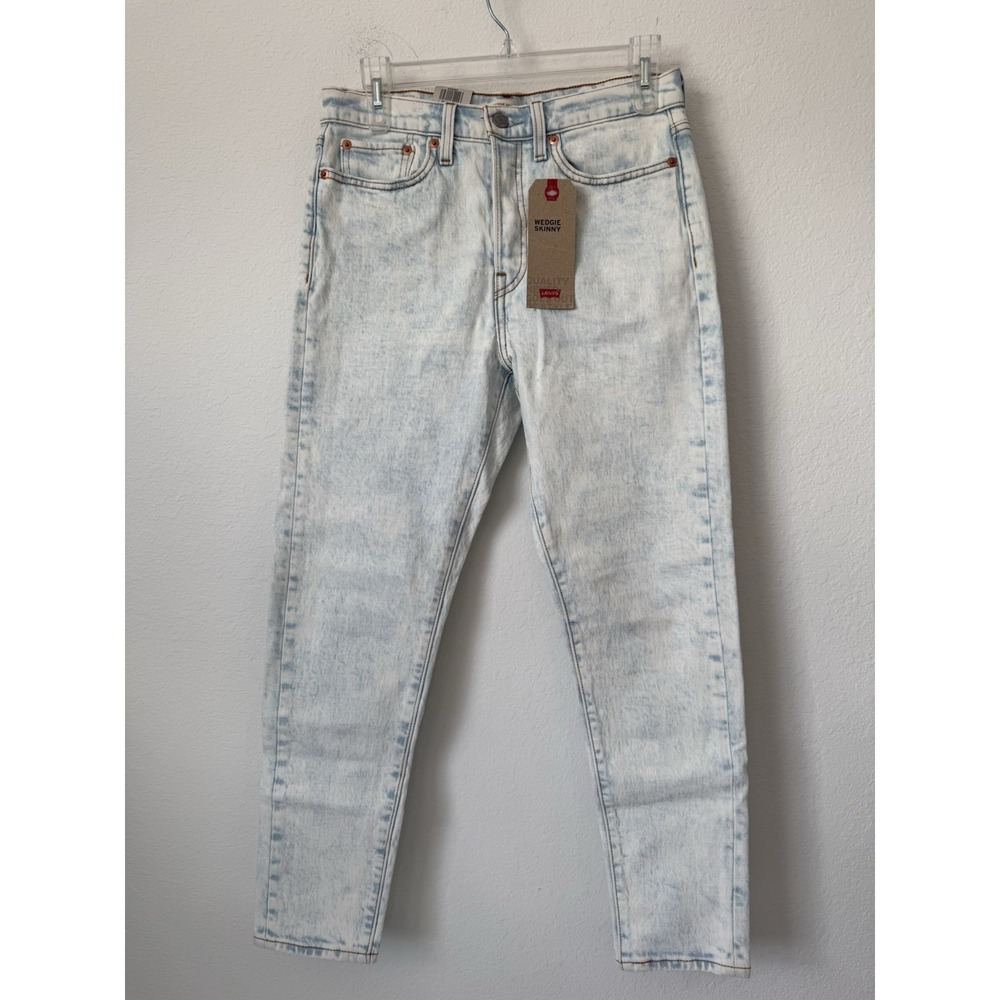 NWT Levis Wedgie Skinny High Rise Acid Wash Jeans - Women Size 6 W28